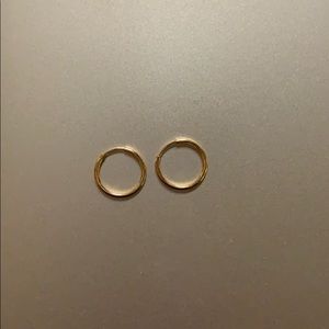 Women’s Huggies Hoop Earrings 14K gold plated, NEW